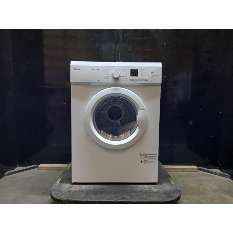 GRADE A2 - Amica 7kg Vented Tumble Dryer - Anti-Crease, Quick Dry - White