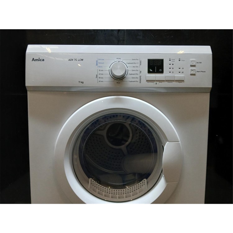 GRADE A2 - Amica 7kg Vented Tumble Dryer - Anti-Crease, Quick Dry - White