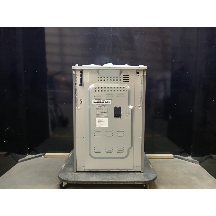 GRADE A2 - electriQ 60cm Double Oven Dual Fuel Cooker with Mirror Door