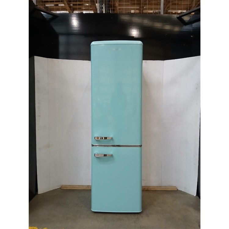 GRADE A2 - electriQ 244 Litre 60/40 Freestanding Fridge Freezer - Blue