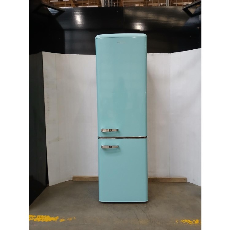 GRADE A2 - electriQ 244 Litre 60/40 Freestanding Fridge Freezer - Blue