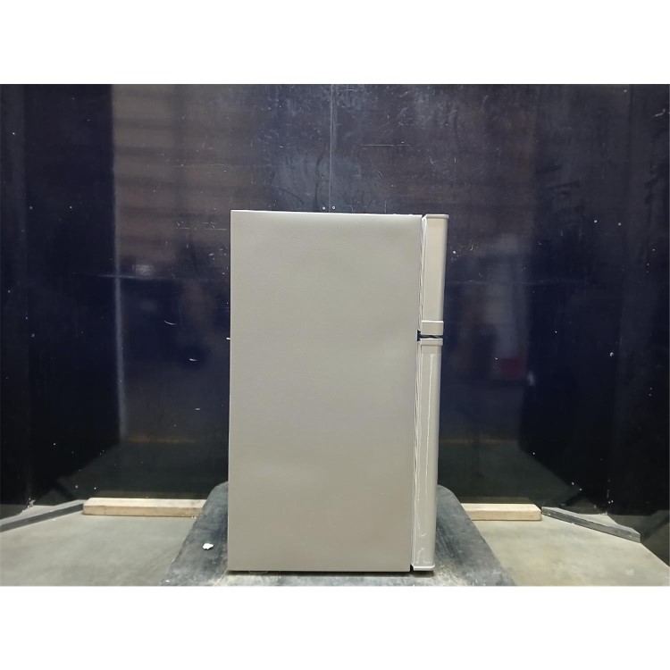 GRADE A2 - electriQ 80 Litre Under Counter Freestanding Fridge Freezer - Silver