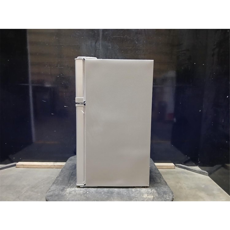 GRADE A2 - electriQ 80 Litre Under Counter Freestanding Fridge Freezer - Silver