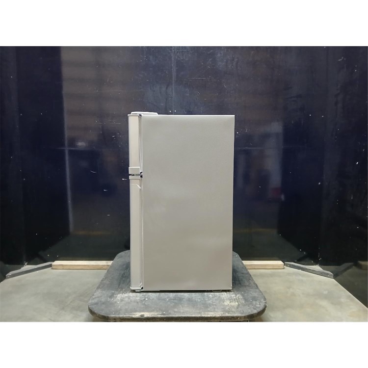 GRADE A2 - electriQ 80 Litre Under Counter Freestanding Fridge Freezer - Silver