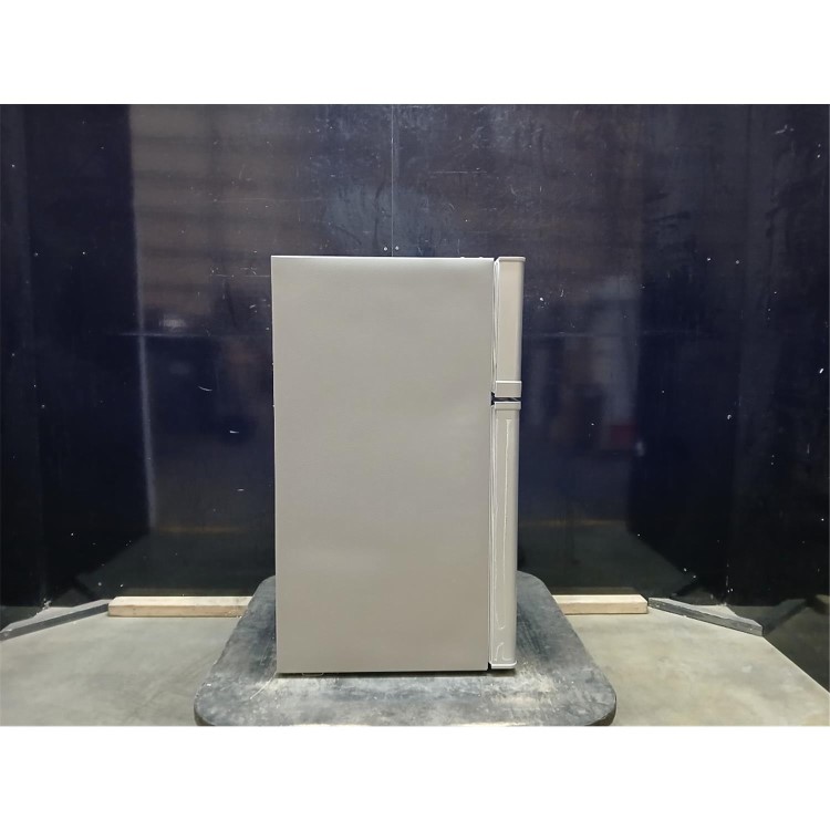 GRADE A2 - electriQ 80 Litre Under Counter Freestanding Fridge Freezer - Silver