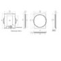 Black Round Heated Bathroom Mirror with Lights 600 x 800mm- hib. Solas 60