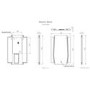 Arched LED Bathroom Mirror with Demister 600 x 900mm- HIB Maxim 60