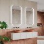 Rectangular Heated Bathroom Mirror with Lights 600 x 800mm - HIB Fold 60