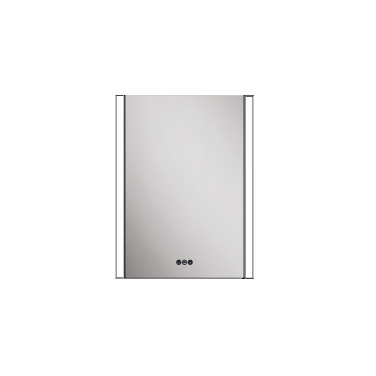 Rectangular Heated Bathroom Mirror with Lights 600 x 800mm -hib. Fold 60