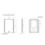 Rectangular Heated Bathroom Mirror with Lights 600 x 800mm - HIB Fold 60