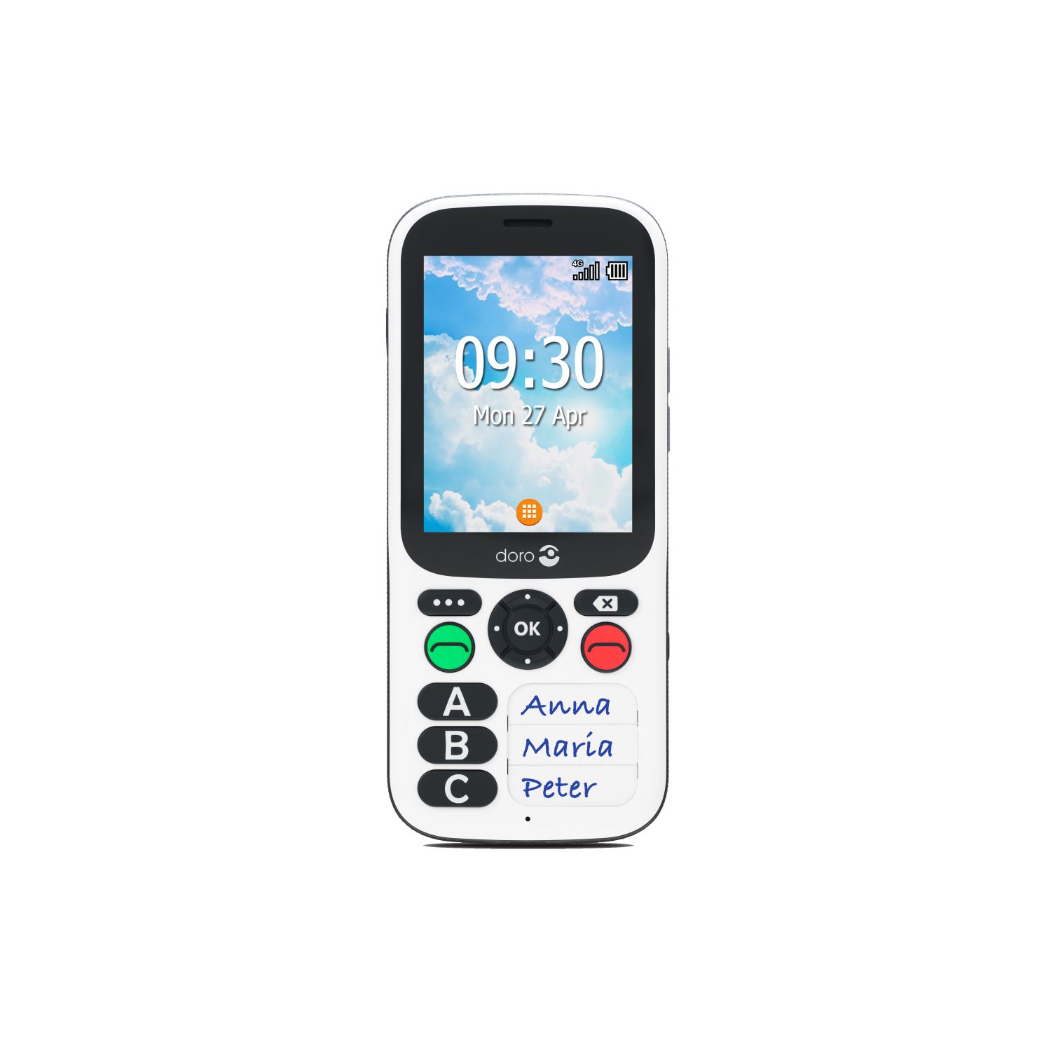GRADE A1 - Doro 780X Black/White 2.8 4GB 4G Dual SIM Unlocked & SIM Free