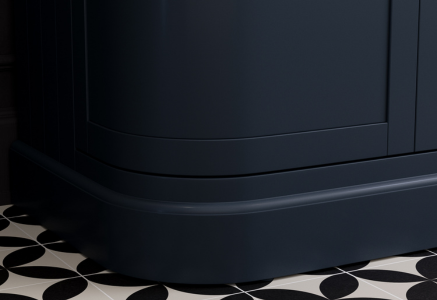 Curved Indigo Blue Vanity Unit