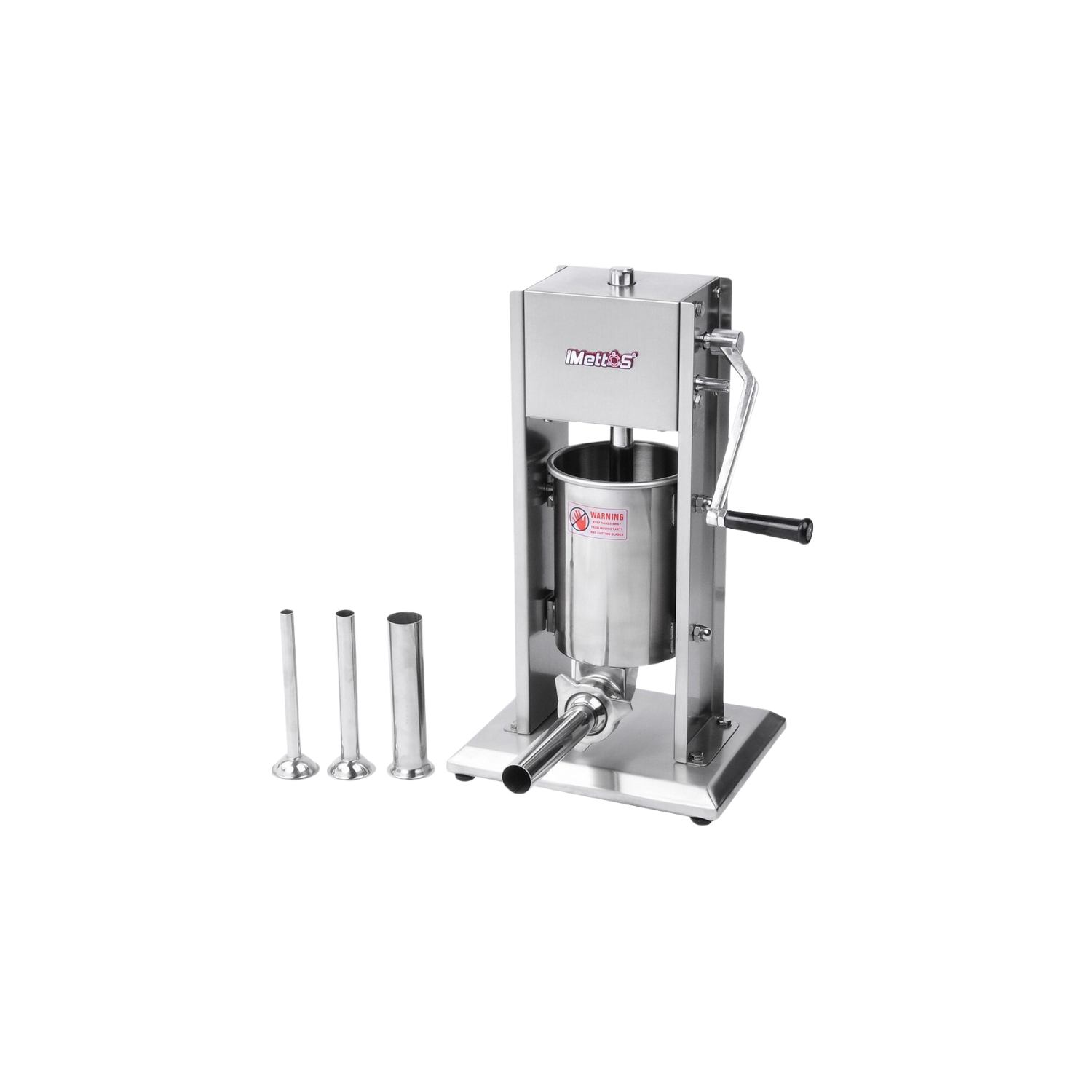 5 Ltr Stainless Steel Sausage Stuffer 4 Filler Tubes