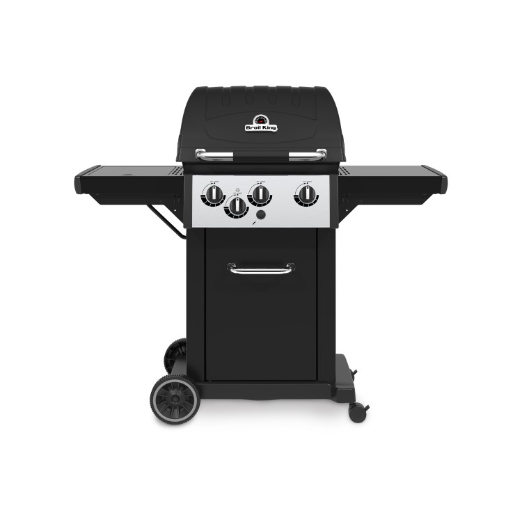 Broil King Royal 340 - 3 Burner Gas BBQ Grill with Side Burner - Black