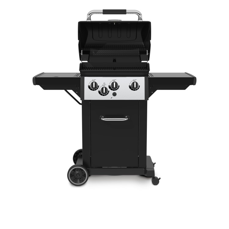Broil King Royal 340 - 3 Burner Gas BBQ Grill with Side Burner - Black