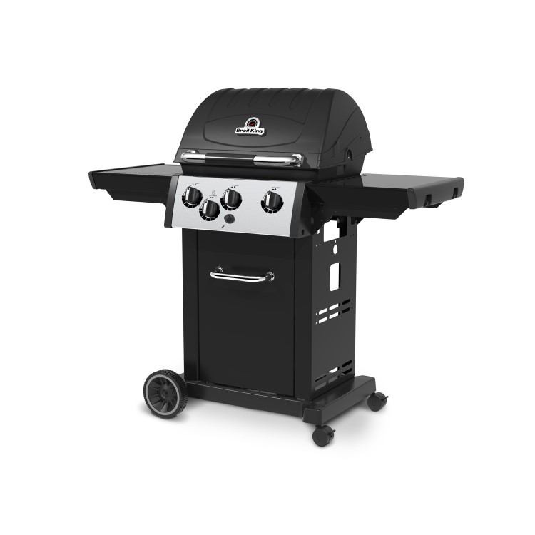 Broil King Royal 340 - 3 Burner Gas BBQ Grill with Side Burner - Black