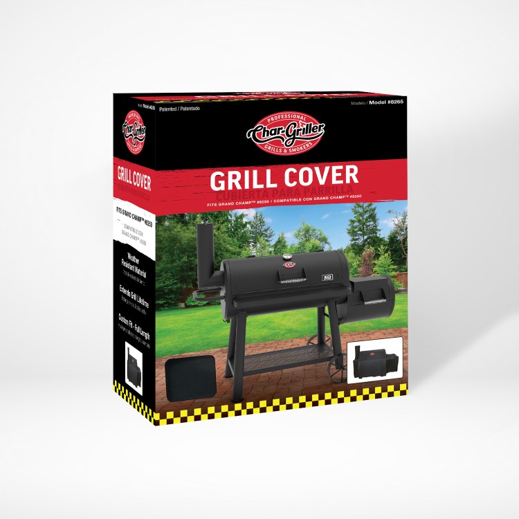 Char-Griller Grand Champ BBQ Grill Cover - Black