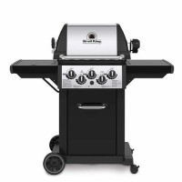 Broil King Monarch 390 - 3 Burner Gas BBQ Grill with Side Burner and Rotisserie - Black