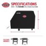 Char-Griller 8355 Griddle / Plancha Cover for Flat Iron 3 Burner