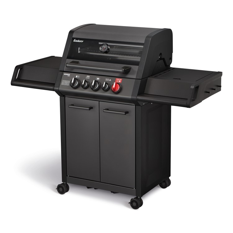 Enders Monroe Pro 3 Burner SIK Turbo Gas BBQ - Shadow