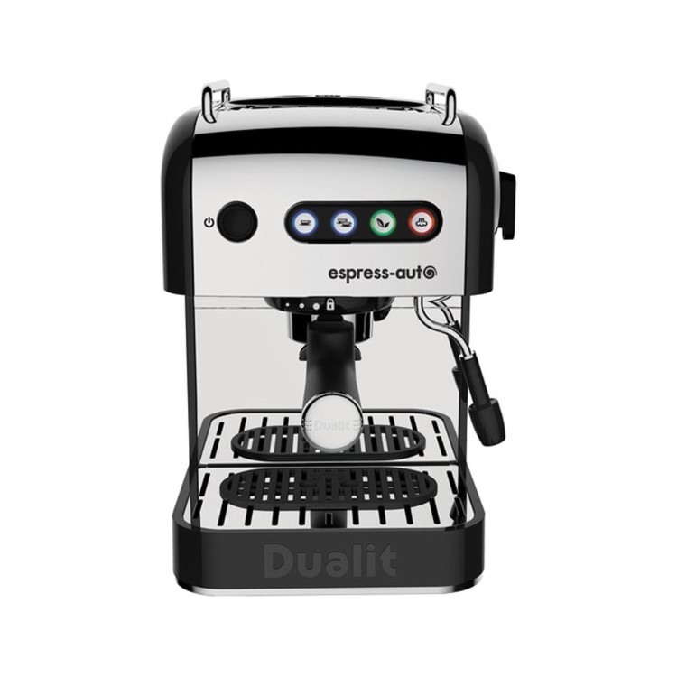 Dualit Espress-Auto Freestanding Coffee & Tea Machine with Milk Frother- Stainless Steel