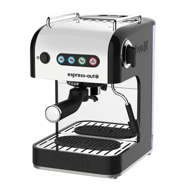 Dualit Espress-Auto Freestanding Coffee & Tea Machine with Milk Frother- Stainless Steel