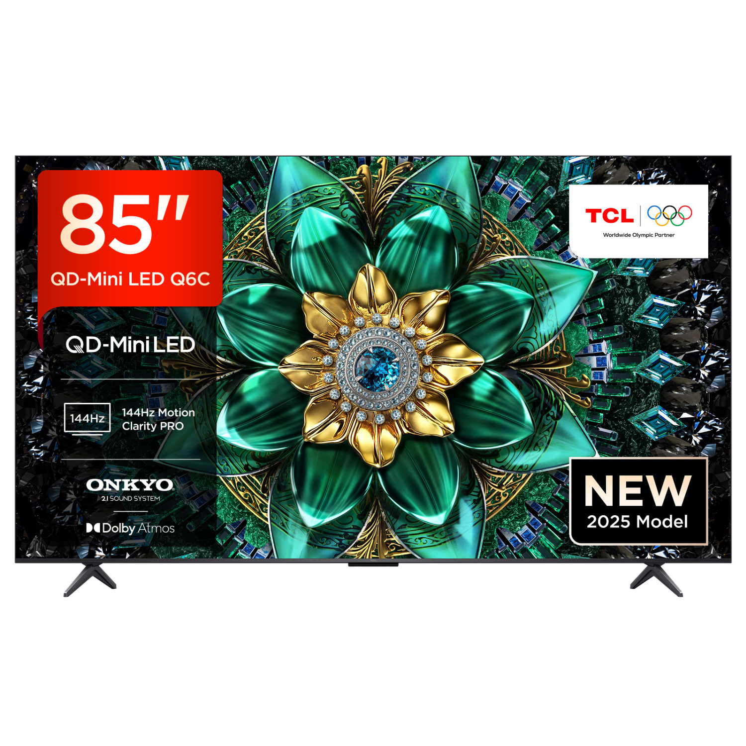 TCL 85Q6C 2025 85″ 4K QD-Mini LED UHD Smart TV – BLACK
