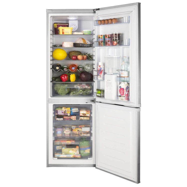 LEC 444443511 TF60185WTD 60cm Wide Frost Free Fridge Freezer With Water Dispenser Silver