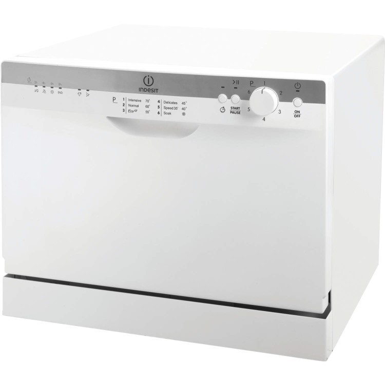 GRADE A2 - Indesit ICD661 6 Place Freestanding Compact Table Top Dishwasher White