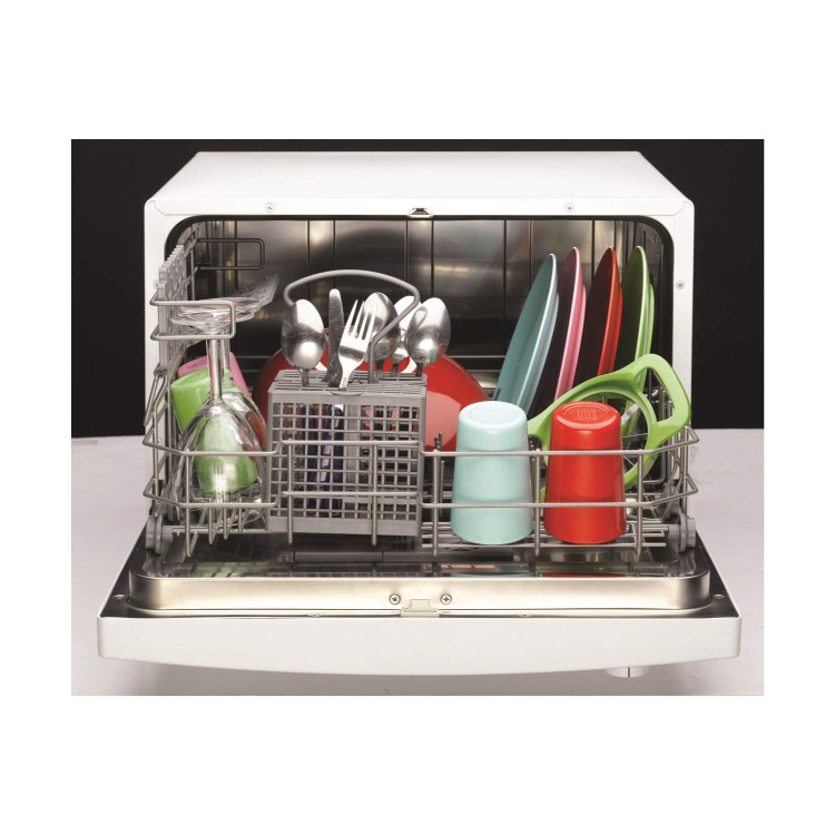 GRADE A2 - Indesit ICD661 6 Place Freestanding Compact Table Top Dishwasher White