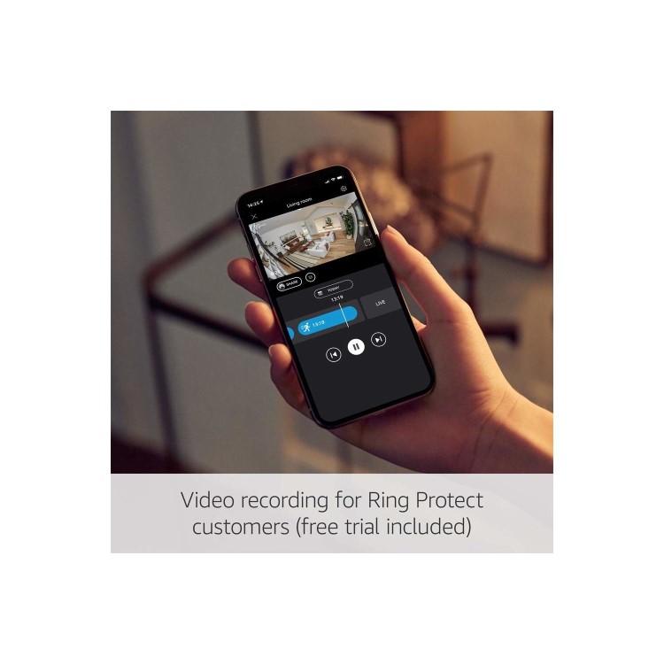 Ring 1080p HD Indoor Wired Camera Full - White