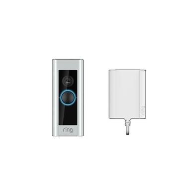 Ring 1080p HD Video Doorbell Pro with Plug-in Adapter - Satin Nickel