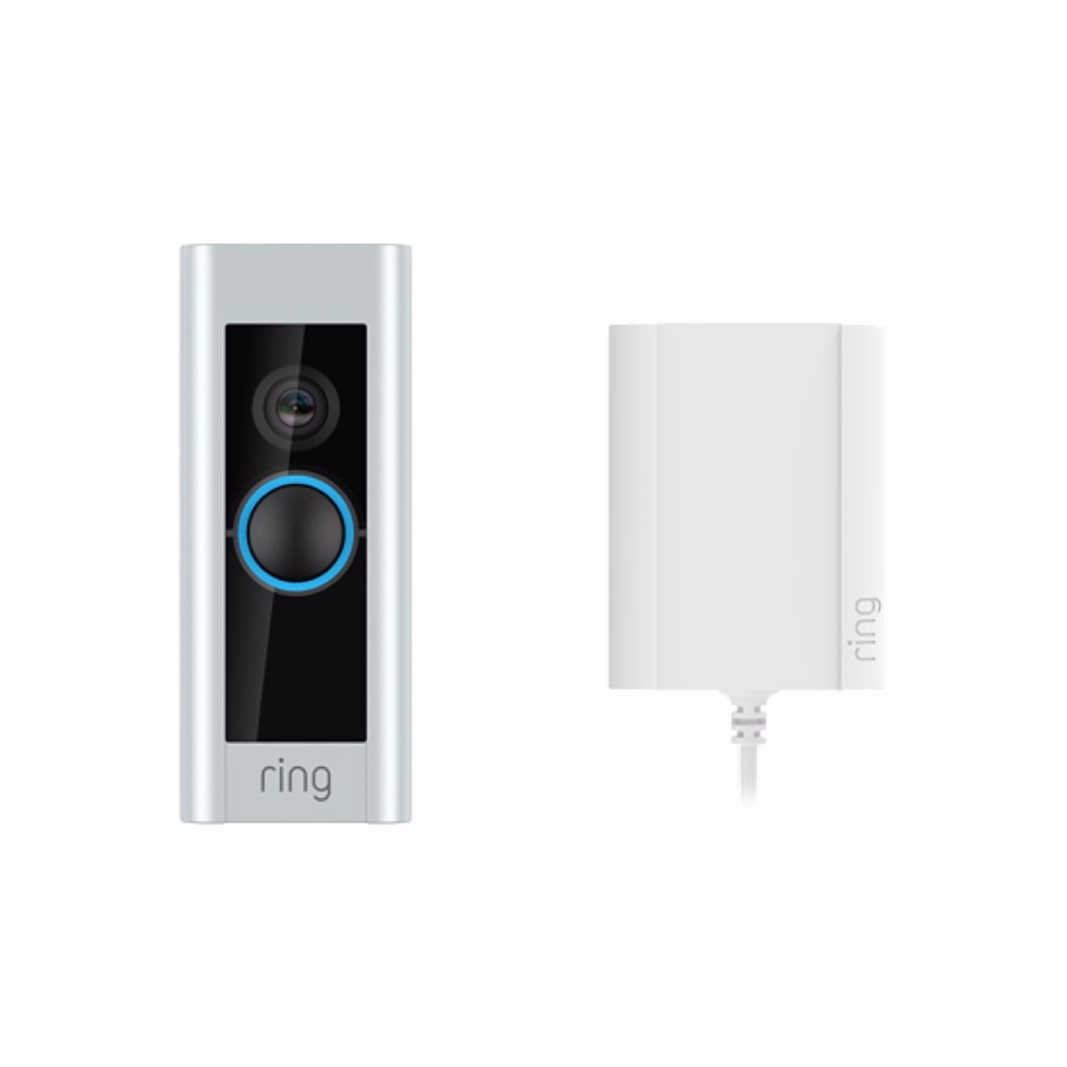 Ring 1536p HD Video Doorbell Pro 2 Plug-In - Satin Nickel