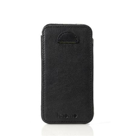 Knomo Designer iPhone 4S Sleeve Leather with pull-up Black - 90-941-BLK  