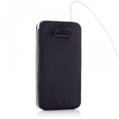 Knomo Designer iPhone 4S Sleeve Leather with pull-up Black - 90-941-BLK  