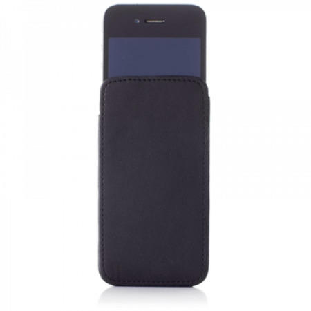 Knomo Designer iPhone 4S Sleeve Leather with pull-up Black - 90-941-BLK  