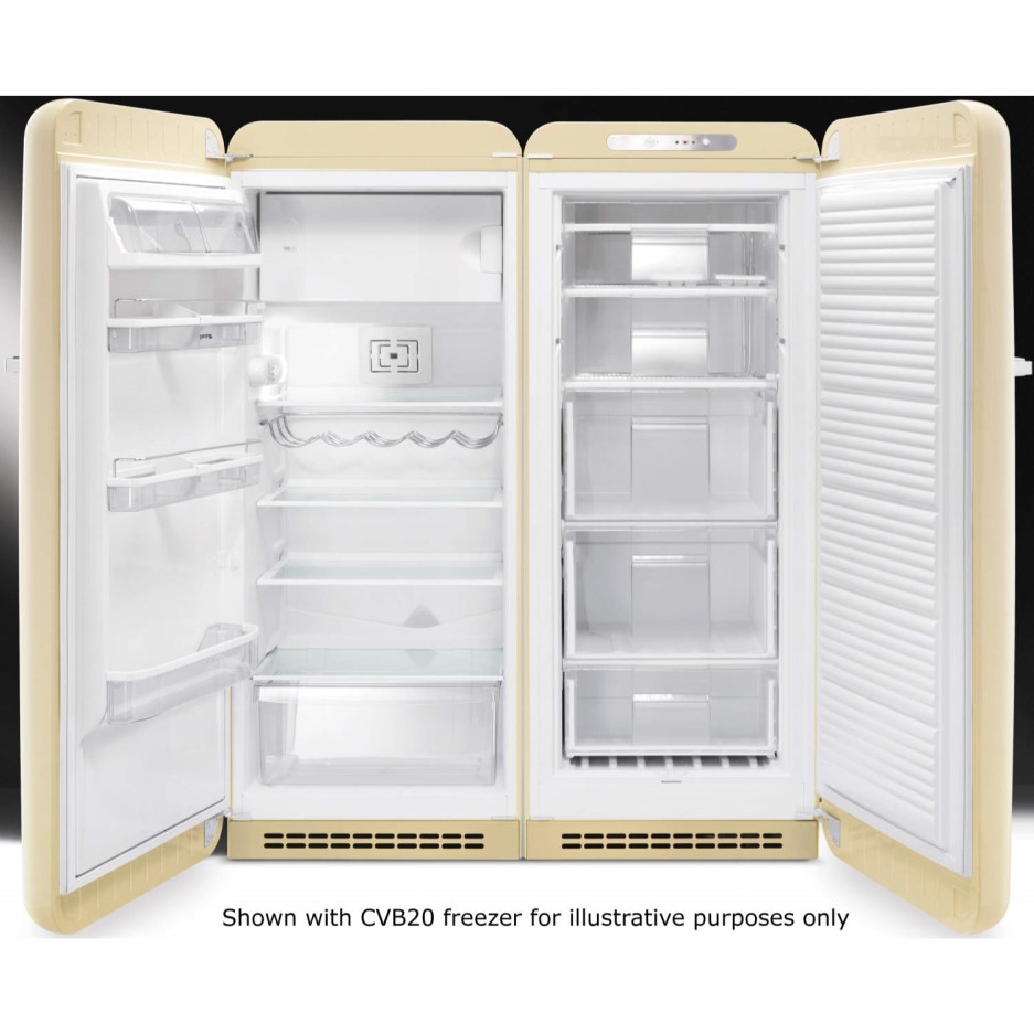 Smeg FAB28YO1 60cm Wide Retro Style Left Hinge Freestanding Fridge