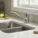 A2/90905802 Refurbished De Santii Single Lever Chrome Monobloc Kitchen Mixer Tap