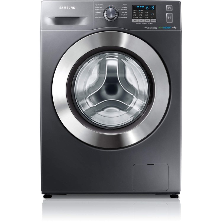 GRADE A1 - Samsung WF70F5E2W4X EcoBubble 7kg 1400rpm Freestanding Washing Machine Graphite Grey