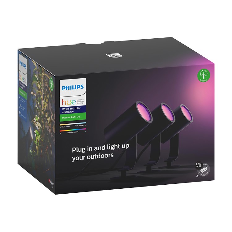 Philips Hue White & Colour Ambiance Lily Outdoor Spot Light - A+ Rated