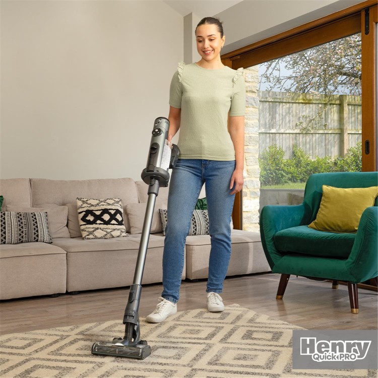 Numatic Henry Quick Pro 919149 Cordless Stick Vacuum Cleaner - Grey