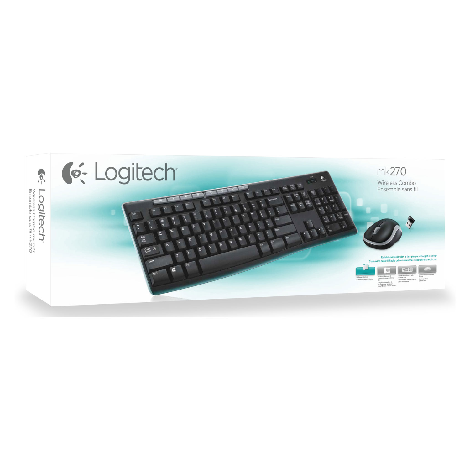 Logitech MK270 Wireless Keyboard and Mouse Combo Black 920-004523 – image 7