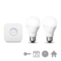 PHILIPS Hue Starter kit 2x9.5W E27 bulb White + bridge