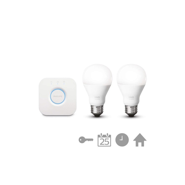 PHILIPS Hue Starter kit 2x9.5W E27 bulb White + bridge