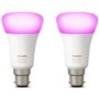 Philips Hue White & Colour Ambiance with B22 Bayonet Ending - 2 Pack