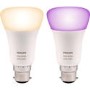 Philips Hue White & Colour Ambiance with B22 Bayonet Ending - 2 Pack