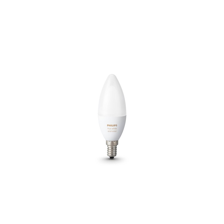 GRADE A1 - Phillips Hue White & Colour Bulb E14 - Single Bulb - works with Alexa & Google Assistant 