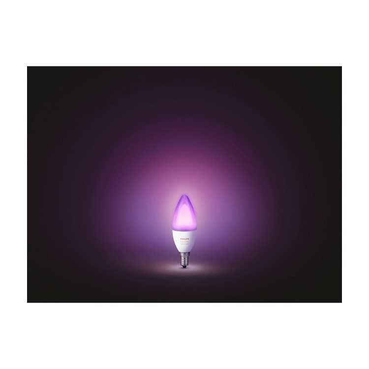 GRADE A1 - Phillips Hue White & Colour Bulb E14 - Single Bulb - works with Alexa & Google Assistant 