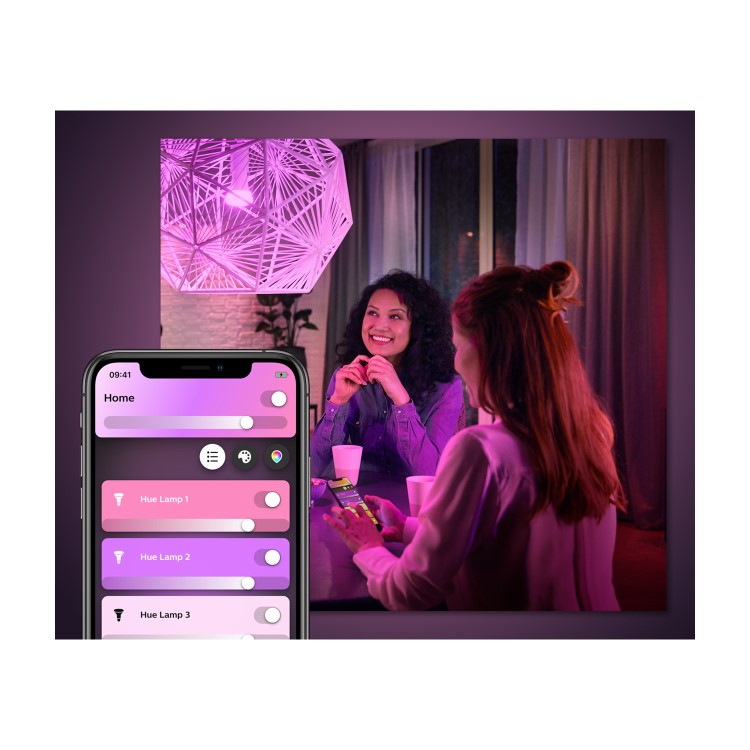 Philips Hue White and Colour Ambiance E27 Bridge + Dimmer Starter Kit