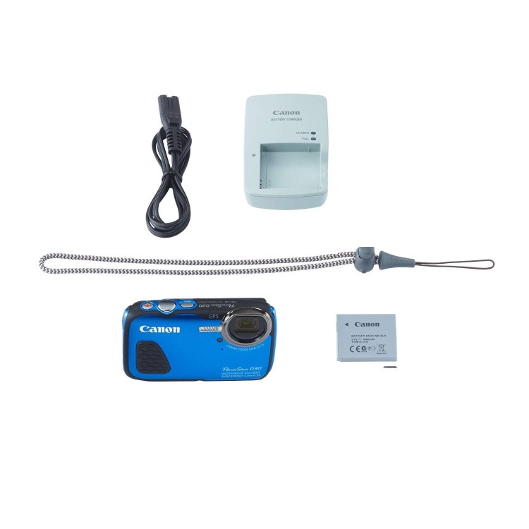 Canon PowerShot D30 Waterproof Digital Camera in Blue